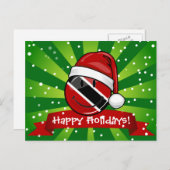 トリニダすてきード国旗のクリスマススタイル シーズンポストカード (正面/裏面)