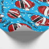 トリニダすてきード国旗のクリスマススタイル ラッピングペーパー (角)