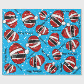 トリニダすてきード国旗のクリスマススタイル ラッピングペーパー (フラット)