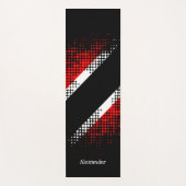 トリニダパーソナライズされたード・トバゴ・ドット・パターン国旗 ヨガマット (正面)