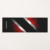 トリニダパーソナライズされたード・トバゴ・ドット・パターン国旗 ヨガマット (正面(横))