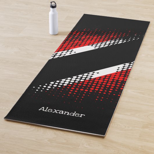 トリニダパーソナライズされたード・トバゴ・ドット・パターン国旗 ヨガマット (インサイチュ)