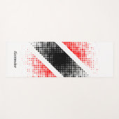 トリニダパーソナライズされたード・トバゴ・ドット・パターン国旗 ヨガマット (正面(横))