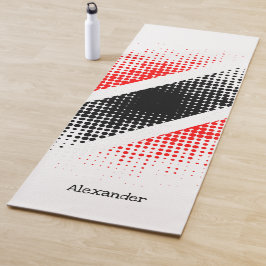 トリニダパーソナライズされたード・トバゴ・ドット・パターン国旗 ヨガマット