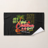 トリニダードのクリスマスはブラックで最高 バスタオルセット (ハンドタオル)