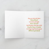 トリニダードの旗 ハート 誕生日カード サンキューカード (内部)