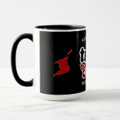 トリニダードを超えて ブラックボーンマップと名前 マグカップ (左)