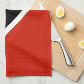 トリニダードトバゴの国旗タオル キッチンタオル (四つ折り)