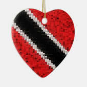 トリニダードトバゴの旗のグリッターのオーナメント セラミックオーナメント (右)