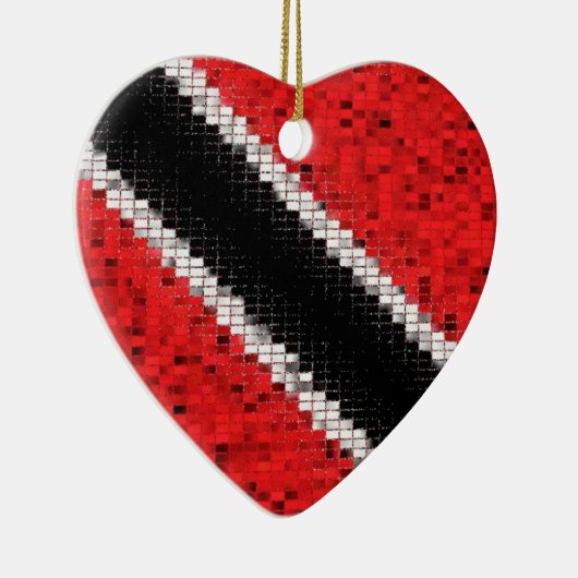 トリニダードトバゴの旗のグリッターのオーナメント セラミックオーナメント (右)