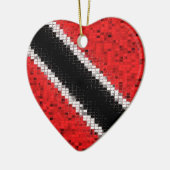 トリニダードトバゴの旗のグリッターのオーナメント セラミックオーナメント (左)