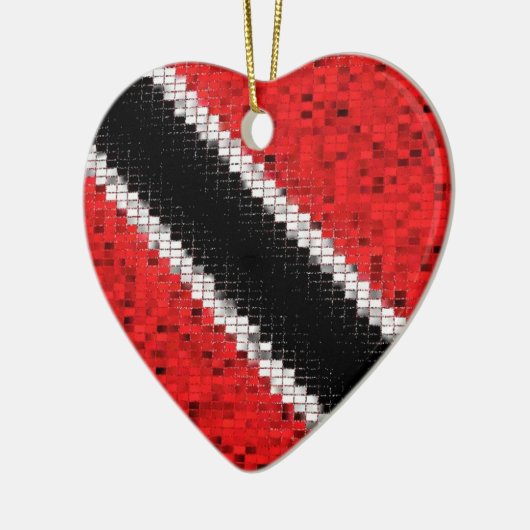 トリニダードトバゴの旗のグリッターのオーナメント セラミックオーナメント (左)