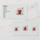 トリニダードトバゴの旗の地図2.0 名刺 (正面/裏面)