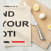 トリニダードトバゴは平静を保ち、あなたのRotiを食べます キッチンタオル (四つ折り)