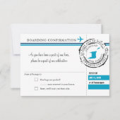 トリニダードトバゴへのRSVPの搭乗券 招待状 (正面)