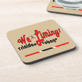 トリニダードトバゴ石灰で消毒している私達 コースター (左側)