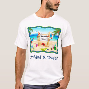 トリニダードトバゴMaracasのビーチ場面 Tシャツ