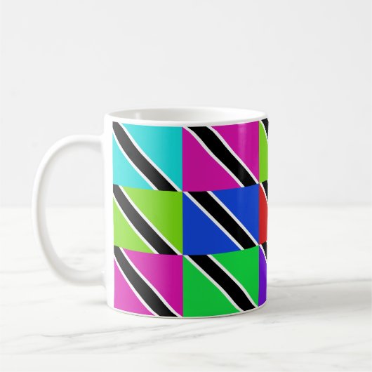 トリニダードトバゴMultihueはマグに印を付けます コーヒーマグカップ (左)