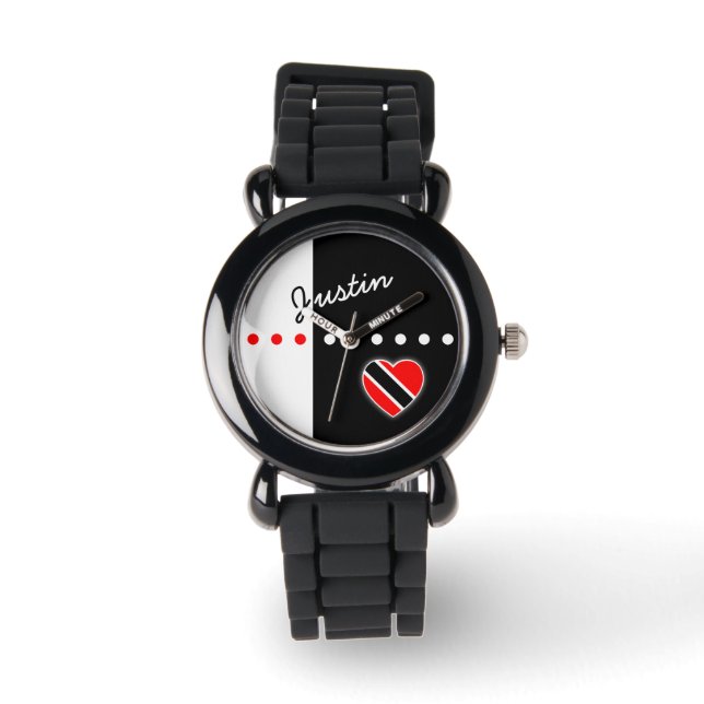 トリニダードハートフラグ 腕時計 (正面)