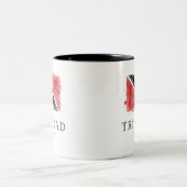 トリニダード水彩旗 | カリブ海の伝統 ツートーンマグカップ (中央)