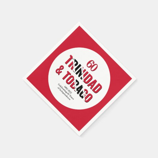 トリニダード60周年独立記念日 スタンダードカクテルナプキン (角)