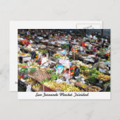 トリニダード・はがきサンフェルナンド市場 ポストカード (正面/裏面)