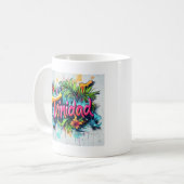トリニダード・グラフィティ・ビベス：島の通りアートEd コーヒーマグカップ (正面左)