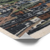 トリニダード・コロラド州 – フィッシャーのピークと都市 ポスター (角)