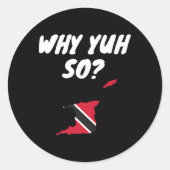 トリニダード・トバゴことわざトリニプライド国旗Dna ラウンドシール (正面)