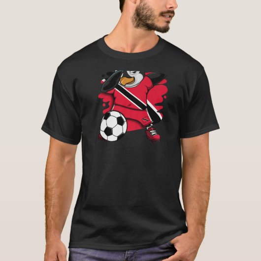 トリニダード・トバゴのサッカーファンのジャージー島ダブペンギン Tシャツ (正面)