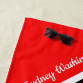 トリニダード·トバゴのフラグとお名前 ビーチタオル (インサイチュ)