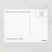 トリニダード・トバゴの公共郵便ポスト(郵便受け) ポストカード (裏面)