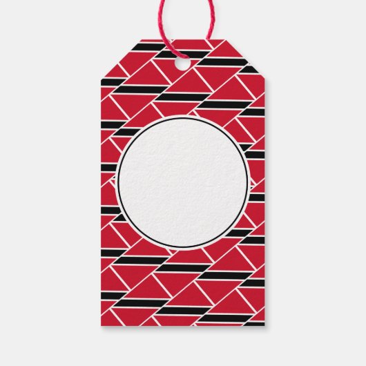 トリニダード・トバゴの国旗カスタム写真を祝う ギフトタグ (裏面)