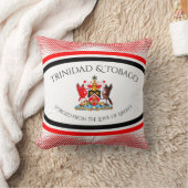 トリニダード・トバゴの国章 赤いドットのパターン クッション (ブランケット)