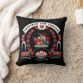 トリニダード・トバゴの国章(黒背景) クッション (ブランケット)