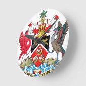 トリニダード·トバゴの軍服 ラウンド壁時計 (傾斜)