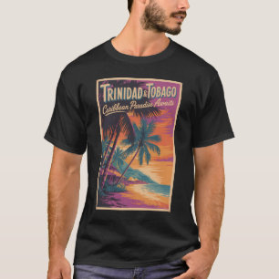 トリニダード・トバゴの風景イラスト 旅行 Tシャツ
