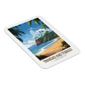 トリニダード・トバゴカリブのトラベルアートヴィンテージ マグネット (右側)