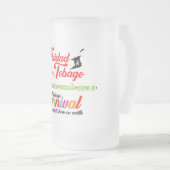 トリニダード・トバゴカーニバルとお気に入りのビーチ フロストグラスビールジョッキ (正面右)