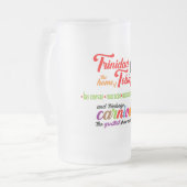 トリニダード・トバゴカーニバルとお気に入りのビーチ フロストグラスビールジョッキ (正面左)