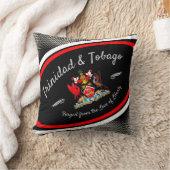 トリニダード・トバゴコートオブアームズホワイトドットパターン クッション (ブランケット)