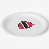 トリニダード・トバゴシールド国旗の紙プレート ペーパープレート (アングル)