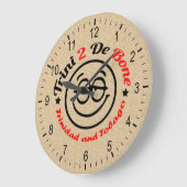 トリニダード・トバゴトリニの骨 ラージ壁時計 (傾斜)