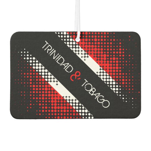 トリニダード・トバゴドットパターン国旗 カーエアーフレッシュナー (正面)
