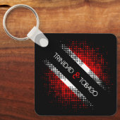 トリニダード・トバゴドットパターン国旗 キーホルダー (正面)