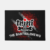 トリニダード・トバゴドットパターン国旗 ドアマット (正面)