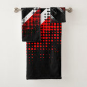 トリニダード・トバゴドットパターン国旗 |ファミリ名 バスタオルセット (インサイチュ)