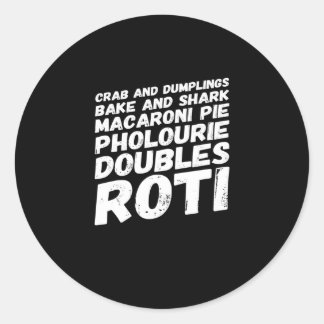 トリニダード・トバゴフードTシャツが大好き ラウンドシール