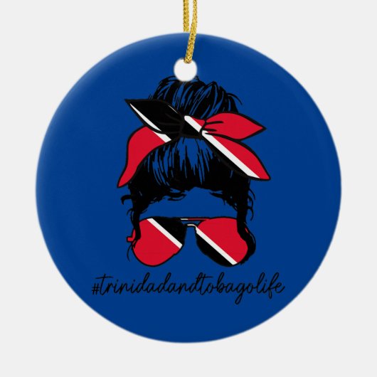 トリニダード・トバゴライフトリニダード国旗 セラミックオーナメント (正面)