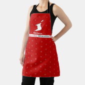 トリニダード・トバゴ国旗と地図とあなたのお名前 エプロン (インサイチュ)